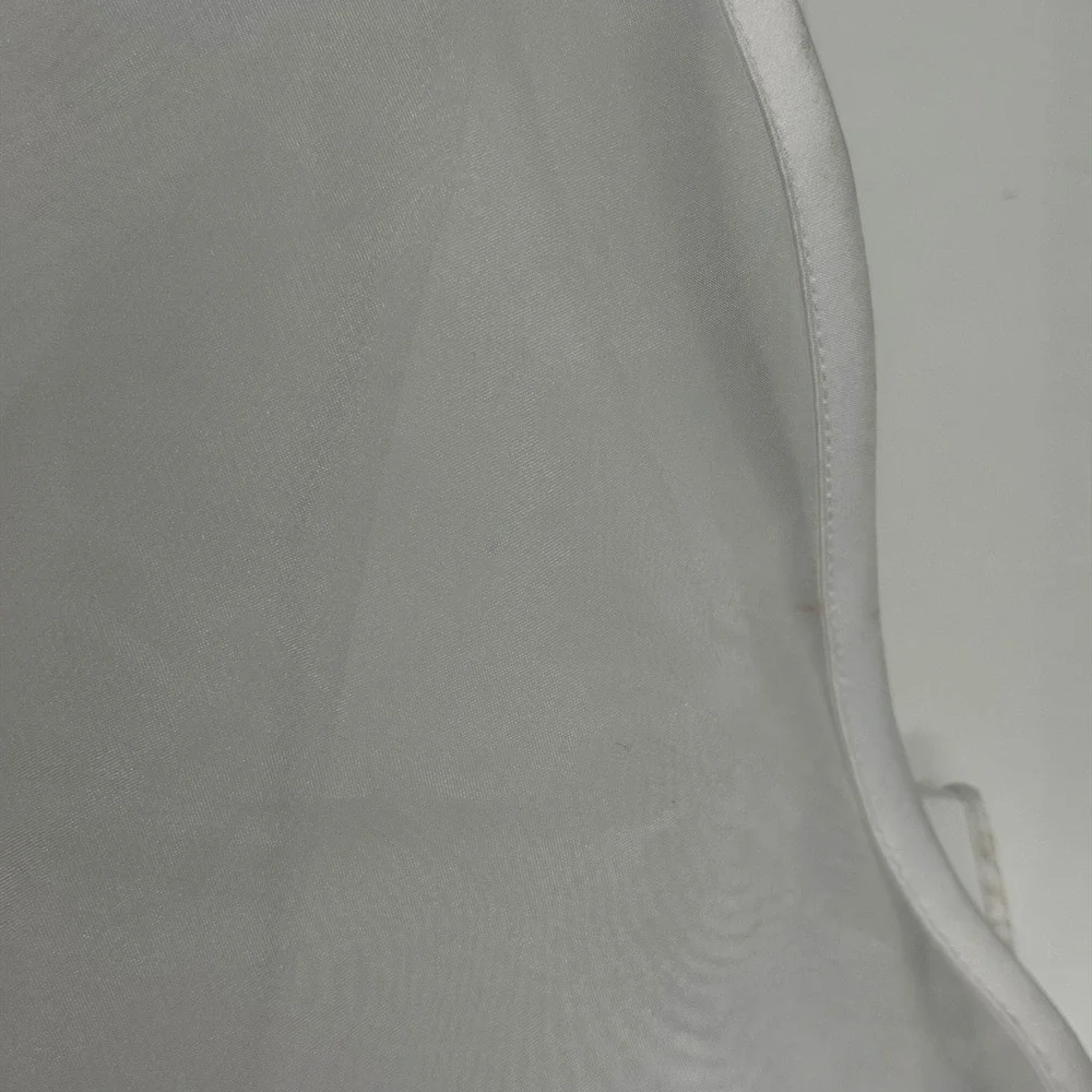 Davids Bridal Girls White Beaded Floral Tulle Flower Girl Dress Size 6 Communion - Picture 15 of 16